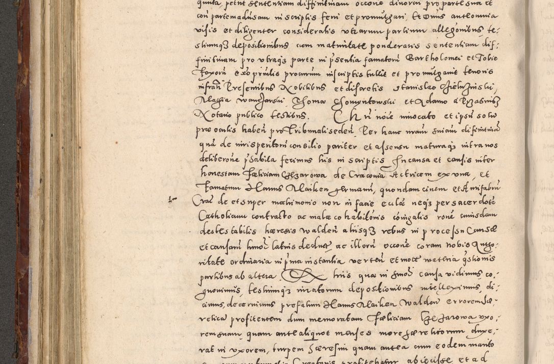 Zdjęcie nr 316 dla obiektu archiwalnego: Acta actorum causarum sententiarum tam diffinitivarum quam interloquutoriarum decretorum obligationum quietationum, constitutionum procuratorum etc. etc. coram Reverendo Domino Stanislao Manieczki Sacratissimi Corporis Christi Cazimiriae Praeposito Viccario in Spiritualibus ac Officiali Generali Cracoviensi ad Annum Domini Millesimum Quingentesimum Octuagesimum Tercium indictione undecima pontificatus Sanctissimi in Christo Patris Domini Nostri Domini Gregorii Divina Providentia Papae Tredecimi Anno ipsius duodecima faeliciter inchoantur 