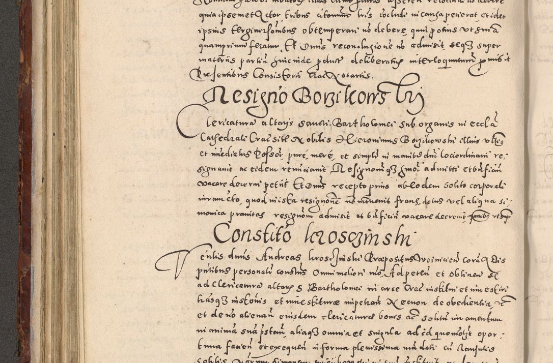 Zdjęcie nr 306 dla obiektu archiwalnego: Acta actorum causarum sententiarum tam diffinitivarum quam interloquutoriarum decretorum obligationum quietationum, constitutionum procuratorum etc. etc. coram Reverendo Domino Stanislao Manieczki Sacratissimi Corporis Christi Cazimiriae Praeposito Viccario in Spiritualibus ac Officiali Generali Cracoviensi ad Annum Domini Millesimum Quingentesimum Octuagesimum Tercium indictione undecima pontificatus Sanctissimi in Christo Patris Domini Nostri Domini Gregorii Divina Providentia Papae Tredecimi Anno ipsius duodecima faeliciter inchoantur 