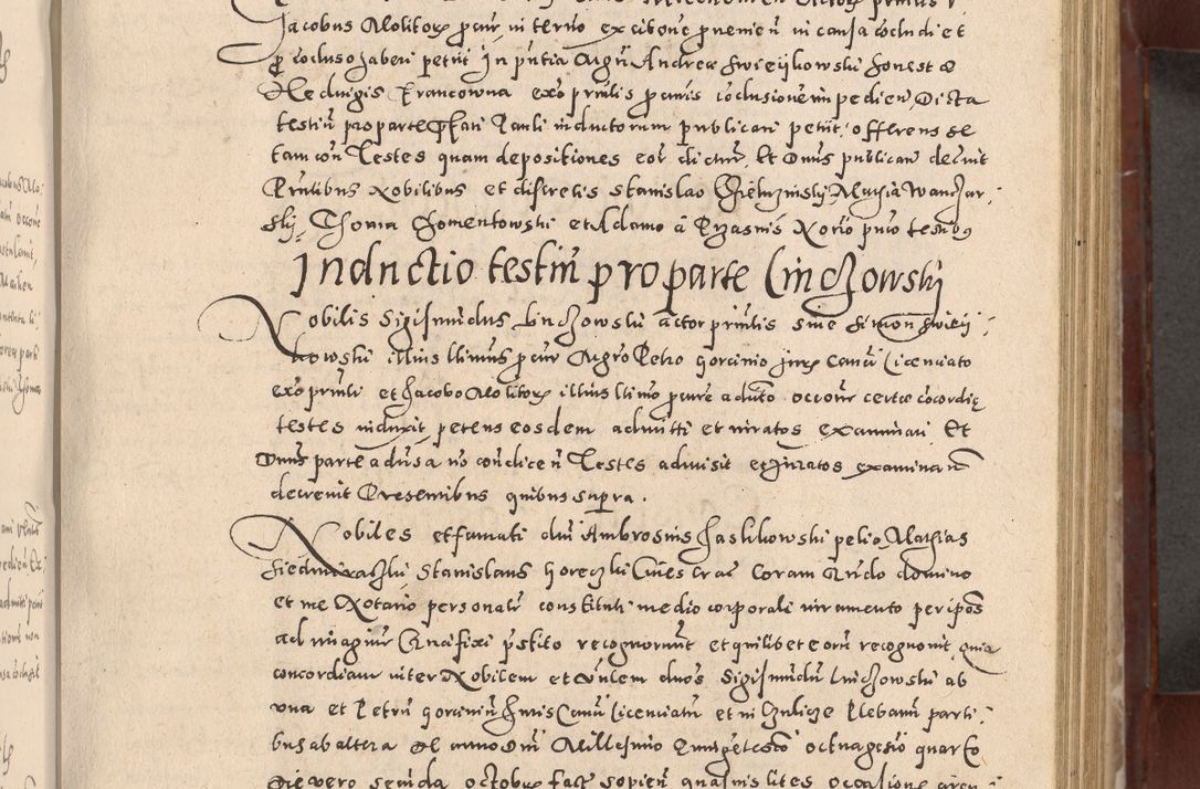 Zdjęcie nr 305 dla obiektu archiwalnego: Acta actorum causarum sententiarum tam diffinitivarum quam interloquutoriarum decretorum obligationum quietationum, constitutionum procuratorum etc. etc. coram Reverendo Domino Stanislao Manieczki Sacratissimi Corporis Christi Cazimiriae Praeposito Viccario in Spiritualibus ac Officiali Generali Cracoviensi ad Annum Domini Millesimum Quingentesimum Octuagesimum Tercium indictione undecima pontificatus Sanctissimi in Christo Patris Domini Nostri Domini Gregorii Divina Providentia Papae Tredecimi Anno ipsius duodecima faeliciter inchoantur 