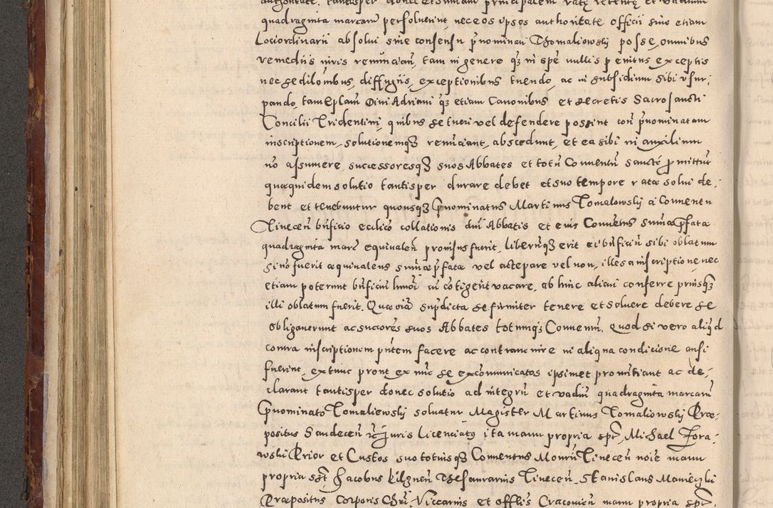 Zdjęcie nr 302 dla obiektu archiwalnego: Acta actorum causarum sententiarum tam diffinitivarum quam interloquutoriarum decretorum obligationum quietationum, constitutionum procuratorum etc. etc. coram Reverendo Domino Stanislao Manieczki Sacratissimi Corporis Christi Cazimiriae Praeposito Viccario in Spiritualibus ac Officiali Generali Cracoviensi ad Annum Domini Millesimum Quingentesimum Octuagesimum Tercium indictione undecima pontificatus Sanctissimi in Christo Patris Domini Nostri Domini Gregorii Divina Providentia Papae Tredecimi Anno ipsius duodecima faeliciter inchoantur 