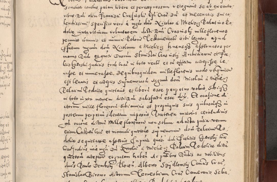 Zdjęcie nr 291 dla obiektu archiwalnego: Acta actorum causarum sententiarum tam diffinitivarum quam interloquutoriarum decretorum obligationum quietationum, constitutionum procuratorum etc. etc. coram Reverendo Domino Stanislao Manieczki Sacratissimi Corporis Christi Cazimiriae Praeposito Viccario in Spiritualibus ac Officiali Generali Cracoviensi ad Annum Domini Millesimum Quingentesimum Octuagesimum Tercium indictione undecima pontificatus Sanctissimi in Christo Patris Domini Nostri Domini Gregorii Divina Providentia Papae Tredecimi Anno ipsius duodecima faeliciter inchoantur 