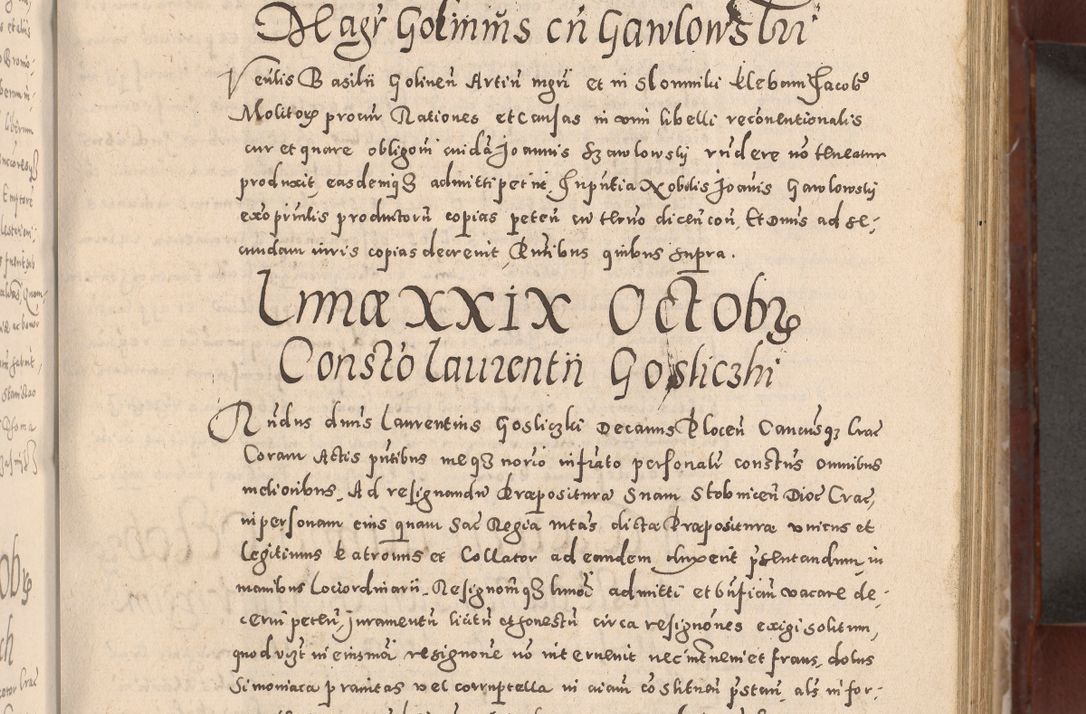 Zdjęcie nr 283 dla obiektu archiwalnego: Acta actorum causarum sententiarum tam diffinitivarum quam interloquutoriarum decretorum obligationum quietationum, constitutionum procuratorum etc. etc. coram Reverendo Domino Stanislao Manieczki Sacratissimi Corporis Christi Cazimiriae Praeposito Viccario in Spiritualibus ac Officiali Generali Cracoviensi ad Annum Domini Millesimum Quingentesimum Octuagesimum Tercium indictione undecima pontificatus Sanctissimi in Christo Patris Domini Nostri Domini Gregorii Divina Providentia Papae Tredecimi Anno ipsius duodecima faeliciter inchoantur 