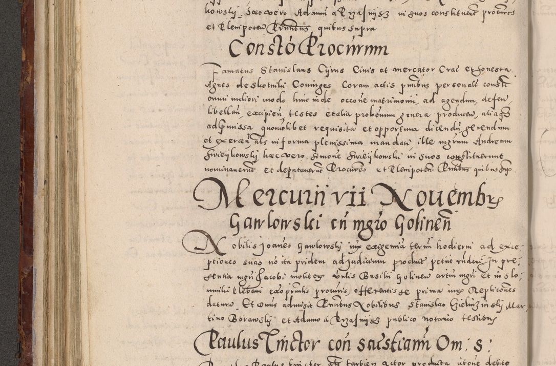 Zdjęcie nr 286 dla obiektu archiwalnego: Acta actorum causarum sententiarum tam diffinitivarum quam interloquutoriarum decretorum obligationum quietationum, constitutionum procuratorum etc. etc. coram Reverendo Domino Stanislao Manieczki Sacratissimi Corporis Christi Cazimiriae Praeposito Viccario in Spiritualibus ac Officiali Generali Cracoviensi ad Annum Domini Millesimum Quingentesimum Octuagesimum Tercium indictione undecima pontificatus Sanctissimi in Christo Patris Domini Nostri Domini Gregorii Divina Providentia Papae Tredecimi Anno ipsius duodecima faeliciter inchoantur 