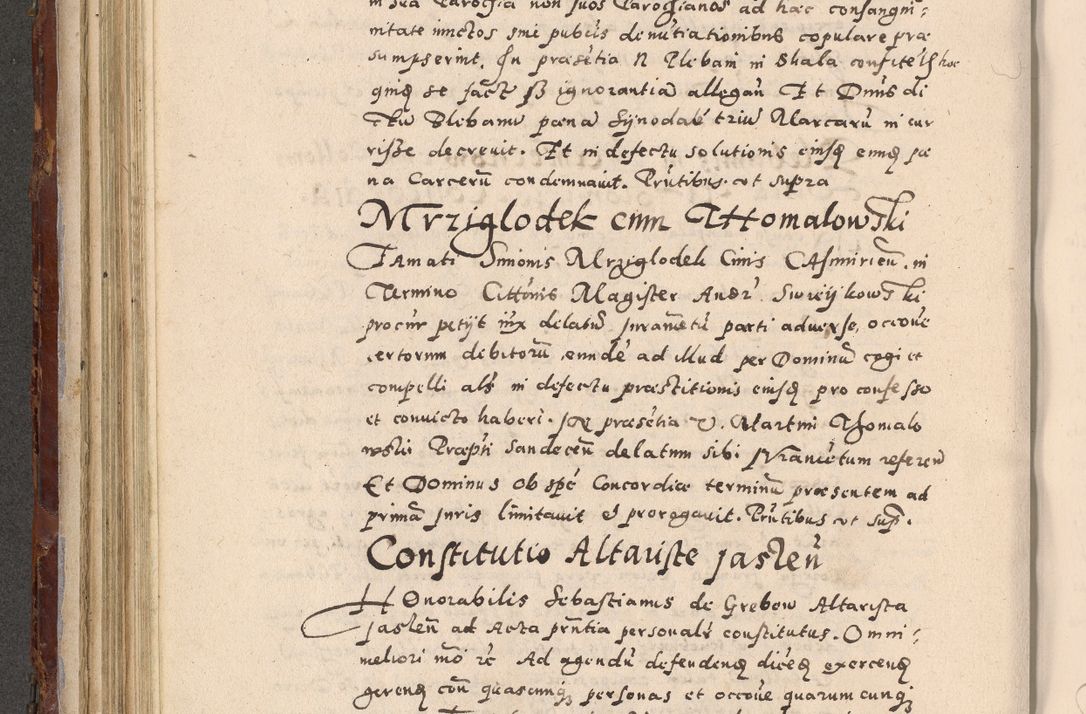 Zdjęcie nr 256 dla obiektu archiwalnego: Acta actorum causarum sententiarum tam diffinitivarum quam interloquutoriarum decretorum obligationum quietationum, constitutionum procuratorum etc. etc. coram Reverendo Domino Stanislao Manieczki Sacratissimi Corporis Christi Cazimiriae Praeposito Viccario in Spiritualibus ac Officiali Generali Cracoviensi ad Annum Domini Millesimum Quingentesimum Octuagesimum Tercium indictione undecima pontificatus Sanctissimi in Christo Patris Domini Nostri Domini Gregorii Divina Providentia Papae Tredecimi Anno ipsius duodecima faeliciter inchoantur 