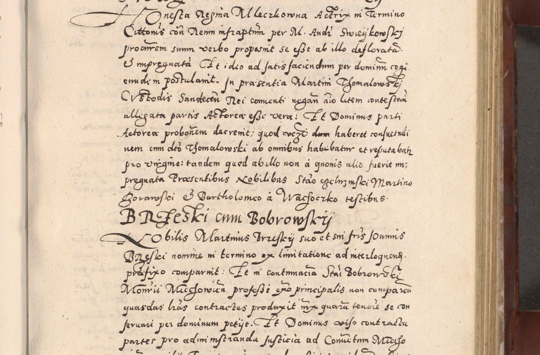 Zdjęcie nr 235 dla obiektu archiwalnego: Acta actorum causarum sententiarum tam diffinitivarum quam interloquutoriarum decretorum obligationum quietationum, constitutionum procuratorum etc. etc. coram Reverendo Domino Stanislao Manieczki Sacratissimi Corporis Christi Cazimiriae Praeposito Viccario in Spiritualibus ac Officiali Generali Cracoviensi ad Annum Domini Millesimum Quingentesimum Octuagesimum Tercium indictione undecima pontificatus Sanctissimi in Christo Patris Domini Nostri Domini Gregorii Divina Providentia Papae Tredecimi Anno ipsius duodecima faeliciter inchoantur 