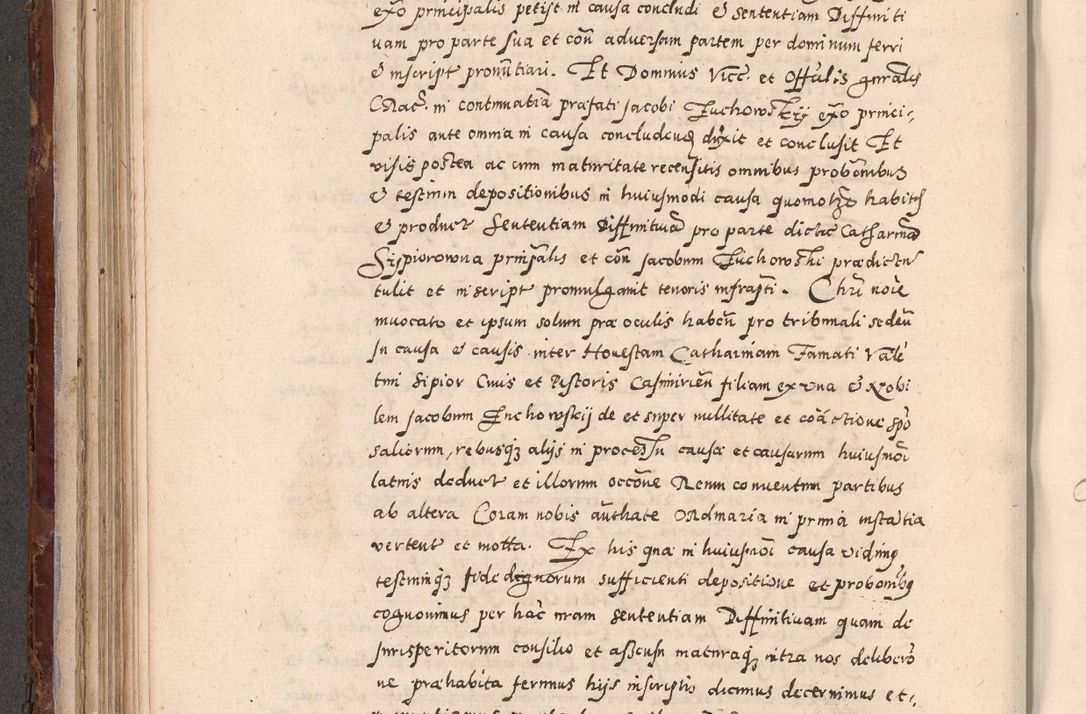 Zdjęcie nr 238 dla obiektu archiwalnego: Acta actorum causarum sententiarum tam diffinitivarum quam interloquutoriarum decretorum obligationum quietationum, constitutionum procuratorum etc. etc. coram Reverendo Domino Stanislao Manieczki Sacratissimi Corporis Christi Cazimiriae Praeposito Viccario in Spiritualibus ac Officiali Generali Cracoviensi ad Annum Domini Millesimum Quingentesimum Octuagesimum Tercium indictione undecima pontificatus Sanctissimi in Christo Patris Domini Nostri Domini Gregorii Divina Providentia Papae Tredecimi Anno ipsius duodecima faeliciter inchoantur 