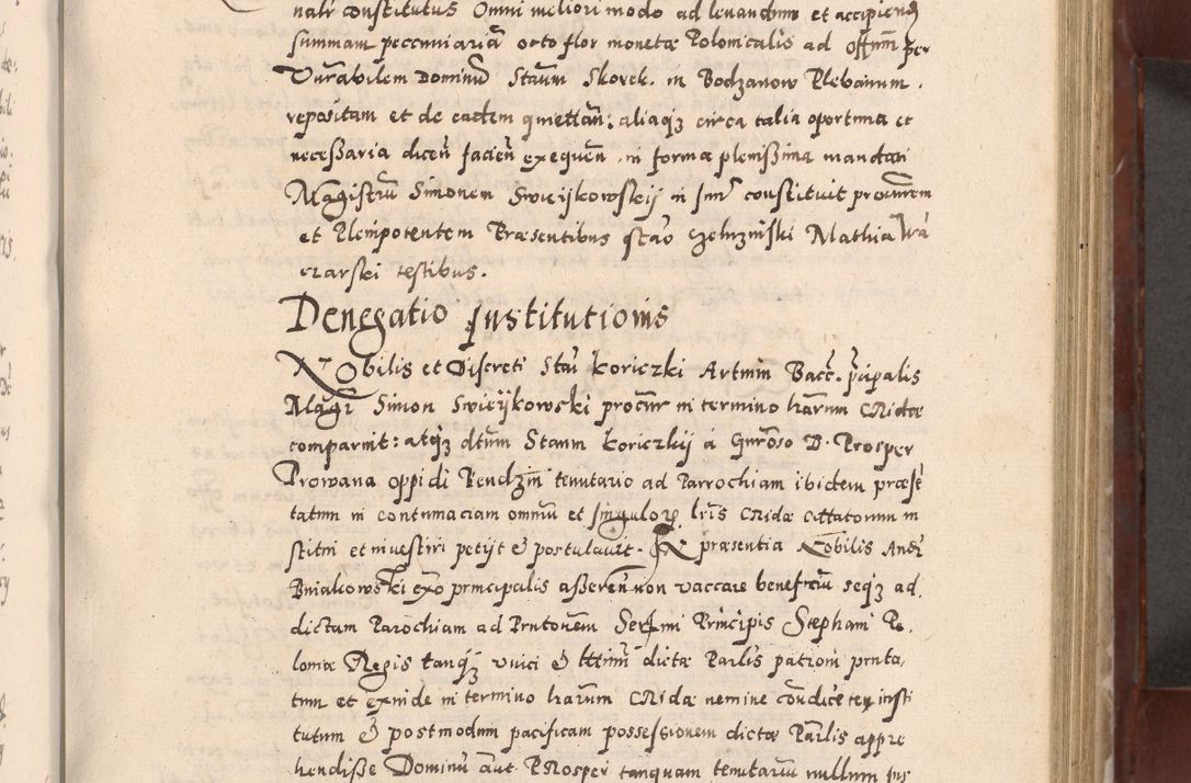 Zdjęcie nr 231 dla obiektu archiwalnego: Acta actorum causarum sententiarum tam diffinitivarum quam interloquutoriarum decretorum obligationum quietationum, constitutionum procuratorum etc. etc. coram Reverendo Domino Stanislao Manieczki Sacratissimi Corporis Christi Cazimiriae Praeposito Viccario in Spiritualibus ac Officiali Generali Cracoviensi ad Annum Domini Millesimum Quingentesimum Octuagesimum Tercium indictione undecima pontificatus Sanctissimi in Christo Patris Domini Nostri Domini Gregorii Divina Providentia Papae Tredecimi Anno ipsius duodecima faeliciter inchoantur 