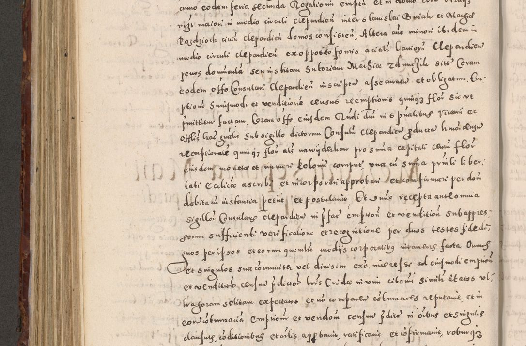 Zdjęcie nr 604 dla obiektu archiwalnego: Acta actorum causarum sententiarum tam diffinitivarum quam interloquutoriarum decretorum obligationum quietationum, constitutionum procuratorum etc. etc. coram Reverendo Domino Stanislao Manieczki Sacratissimi Corporis Christi Cazimiriae Praeposito Viccario in Spiritualibus ac Officiali Generali Cracoviensi ad Annum Domini Millesimum Quingentesimum Octuagesimum Tercium indictione undecima pontificatus Sanctissimi in Christo Patris Domini Nostri Domini Gregorii Divina Providentia Papae Tredecimi Anno ipsius duodecima faeliciter inchoantur 
