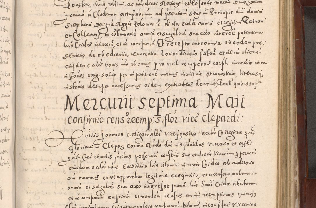 Zdjęcie nr 603 dla obiektu archiwalnego: Acta actorum causarum sententiarum tam diffinitivarum quam interloquutoriarum decretorum obligationum quietationum, constitutionum procuratorum etc. etc. coram Reverendo Domino Stanislao Manieczki Sacratissimi Corporis Christi Cazimiriae Praeposito Viccario in Spiritualibus ac Officiali Generali Cracoviensi ad Annum Domini Millesimum Quingentesimum Octuagesimum Tercium indictione undecima pontificatus Sanctissimi in Christo Patris Domini Nostri Domini Gregorii Divina Providentia Papae Tredecimi Anno ipsius duodecima faeliciter inchoantur 
