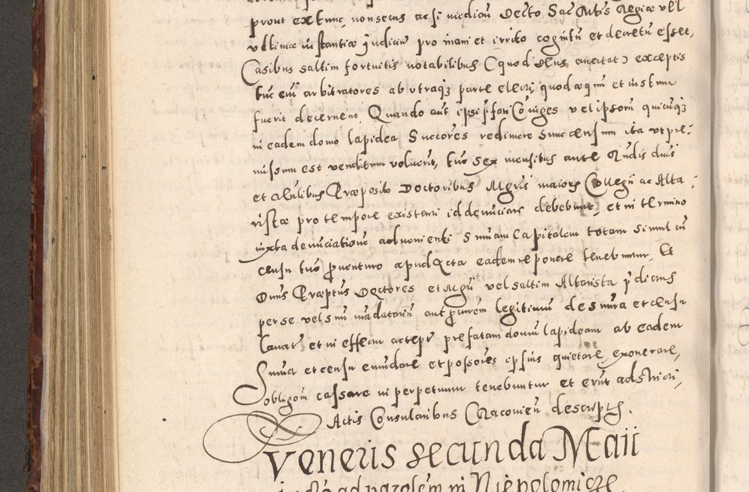 Zdjęcie nr 602 dla obiektu archiwalnego: Acta actorum causarum sententiarum tam diffinitivarum quam interloquutoriarum decretorum obligationum quietationum, constitutionum procuratorum etc. etc. coram Reverendo Domino Stanislao Manieczki Sacratissimi Corporis Christi Cazimiriae Praeposito Viccario in Spiritualibus ac Officiali Generali Cracoviensi ad Annum Domini Millesimum Quingentesimum Octuagesimum Tercium indictione undecima pontificatus Sanctissimi in Christo Patris Domini Nostri Domini Gregorii Divina Providentia Papae Tredecimi Anno ipsius duodecima faeliciter inchoantur 