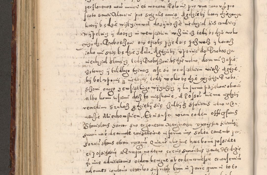 Zdjęcie nr 594 dla obiektu archiwalnego: Acta actorum causarum sententiarum tam diffinitivarum quam interloquutoriarum decretorum obligationum quietationum, constitutionum procuratorum etc. etc. coram Reverendo Domino Stanislao Manieczki Sacratissimi Corporis Christi Cazimiriae Praeposito Viccario in Spiritualibus ac Officiali Generali Cracoviensi ad Annum Domini Millesimum Quingentesimum Octuagesimum Tercium indictione undecima pontificatus Sanctissimi in Christo Patris Domini Nostri Domini Gregorii Divina Providentia Papae Tredecimi Anno ipsius duodecima faeliciter inchoantur 