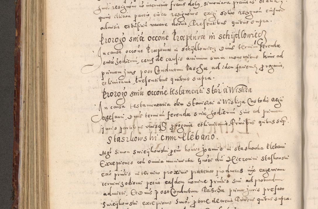 Zdjęcie nr 580 dla obiektu archiwalnego: Acta actorum causarum sententiarum tam diffinitivarum quam interloquutoriarum decretorum obligationum quietationum, constitutionum procuratorum etc. etc. coram Reverendo Domino Stanislao Manieczki Sacratissimi Corporis Christi Cazimiriae Praeposito Viccario in Spiritualibus ac Officiali Generali Cracoviensi ad Annum Domini Millesimum Quingentesimum Octuagesimum Tercium indictione undecima pontificatus Sanctissimi in Christo Patris Domini Nostri Domini Gregorii Divina Providentia Papae Tredecimi Anno ipsius duodecima faeliciter inchoantur 