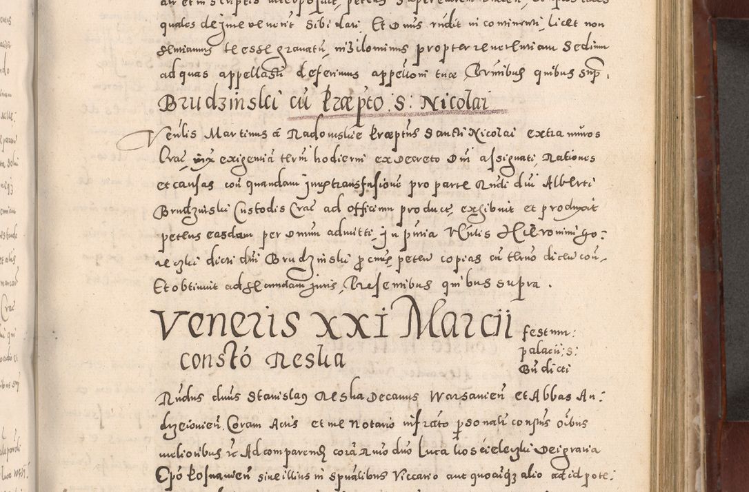 Zdjęcie nr 577 dla obiektu archiwalnego: Acta actorum causarum sententiarum tam diffinitivarum quam interloquutoriarum decretorum obligationum quietationum, constitutionum procuratorum etc. etc. coram Reverendo Domino Stanislao Manieczki Sacratissimi Corporis Christi Cazimiriae Praeposito Viccario in Spiritualibus ac Officiali Generali Cracoviensi ad Annum Domini Millesimum Quingentesimum Octuagesimum Tercium indictione undecima pontificatus Sanctissimi in Christo Patris Domini Nostri Domini Gregorii Divina Providentia Papae Tredecimi Anno ipsius duodecima faeliciter inchoantur 
