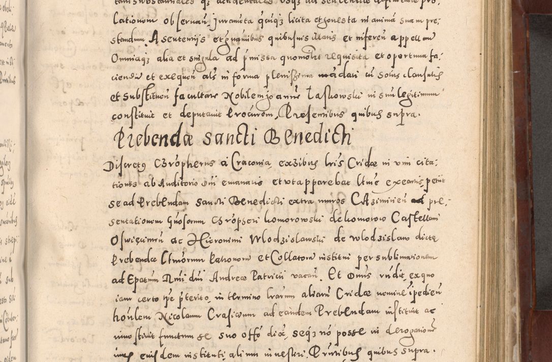 Zdjęcie nr 571 dla obiektu archiwalnego: Acta actorum causarum sententiarum tam diffinitivarum quam interloquutoriarum decretorum obligationum quietationum, constitutionum procuratorum etc. etc. coram Reverendo Domino Stanislao Manieczki Sacratissimi Corporis Christi Cazimiriae Praeposito Viccario in Spiritualibus ac Officiali Generali Cracoviensi ad Annum Domini Millesimum Quingentesimum Octuagesimum Tercium indictione undecima pontificatus Sanctissimi in Christo Patris Domini Nostri Domini Gregorii Divina Providentia Papae Tredecimi Anno ipsius duodecima faeliciter inchoantur 