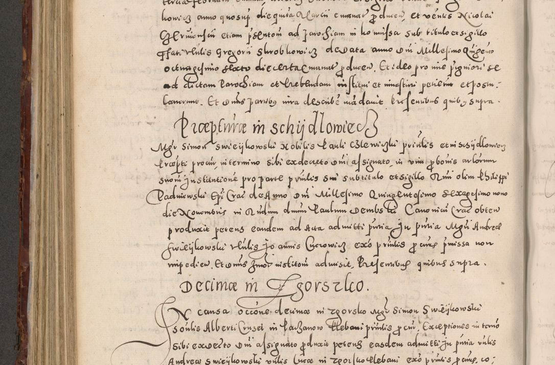 Zdjęcie nr 562 dla obiektu archiwalnego: Acta actorum causarum sententiarum tam diffinitivarum quam interloquutoriarum decretorum obligationum quietationum, constitutionum procuratorum etc. etc. coram Reverendo Domino Stanislao Manieczki Sacratissimi Corporis Christi Cazimiriae Praeposito Viccario in Spiritualibus ac Officiali Generali Cracoviensi ad Annum Domini Millesimum Quingentesimum Octuagesimum Tercium indictione undecima pontificatus Sanctissimi in Christo Patris Domini Nostri Domini Gregorii Divina Providentia Papae Tredecimi Anno ipsius duodecima faeliciter inchoantur 