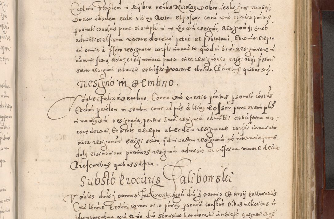 Zdjęcie nr 563 dla obiektu archiwalnego: Acta actorum causarum sententiarum tam diffinitivarum quam interloquutoriarum decretorum obligationum quietationum, constitutionum procuratorum etc. etc. coram Reverendo Domino Stanislao Manieczki Sacratissimi Corporis Christi Cazimiriae Praeposito Viccario in Spiritualibus ac Officiali Generali Cracoviensi ad Annum Domini Millesimum Quingentesimum Octuagesimum Tercium indictione undecima pontificatus Sanctissimi in Christo Patris Domini Nostri Domini Gregorii Divina Providentia Papae Tredecimi Anno ipsius duodecima faeliciter inchoantur 