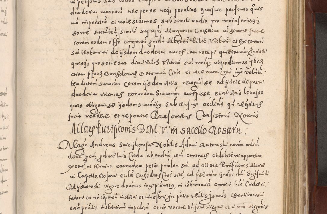 Zdjęcie nr 561 dla obiektu archiwalnego: Acta actorum causarum sententiarum tam diffinitivarum quam interloquutoriarum decretorum obligationum quietationum, constitutionum procuratorum etc. etc. coram Reverendo Domino Stanislao Manieczki Sacratissimi Corporis Christi Cazimiriae Praeposito Viccario in Spiritualibus ac Officiali Generali Cracoviensi ad Annum Domini Millesimum Quingentesimum Octuagesimum Tercium indictione undecima pontificatus Sanctissimi in Christo Patris Domini Nostri Domini Gregorii Divina Providentia Papae Tredecimi Anno ipsius duodecima faeliciter inchoantur 