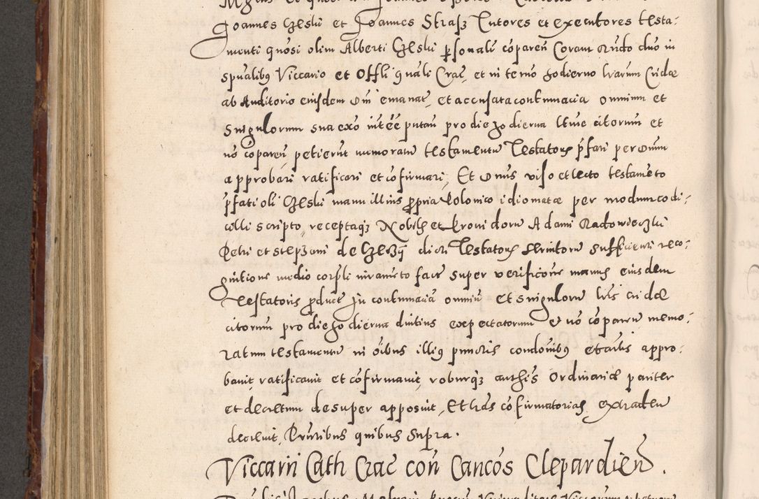 Zdjęcie nr 558 dla obiektu archiwalnego: Acta actorum causarum sententiarum tam diffinitivarum quam interloquutoriarum decretorum obligationum quietationum, constitutionum procuratorum etc. etc. coram Reverendo Domino Stanislao Manieczki Sacratissimi Corporis Christi Cazimiriae Praeposito Viccario in Spiritualibus ac Officiali Generali Cracoviensi ad Annum Domini Millesimum Quingentesimum Octuagesimum Tercium indictione undecima pontificatus Sanctissimi in Christo Patris Domini Nostri Domini Gregorii Divina Providentia Papae Tredecimi Anno ipsius duodecima faeliciter inchoantur 