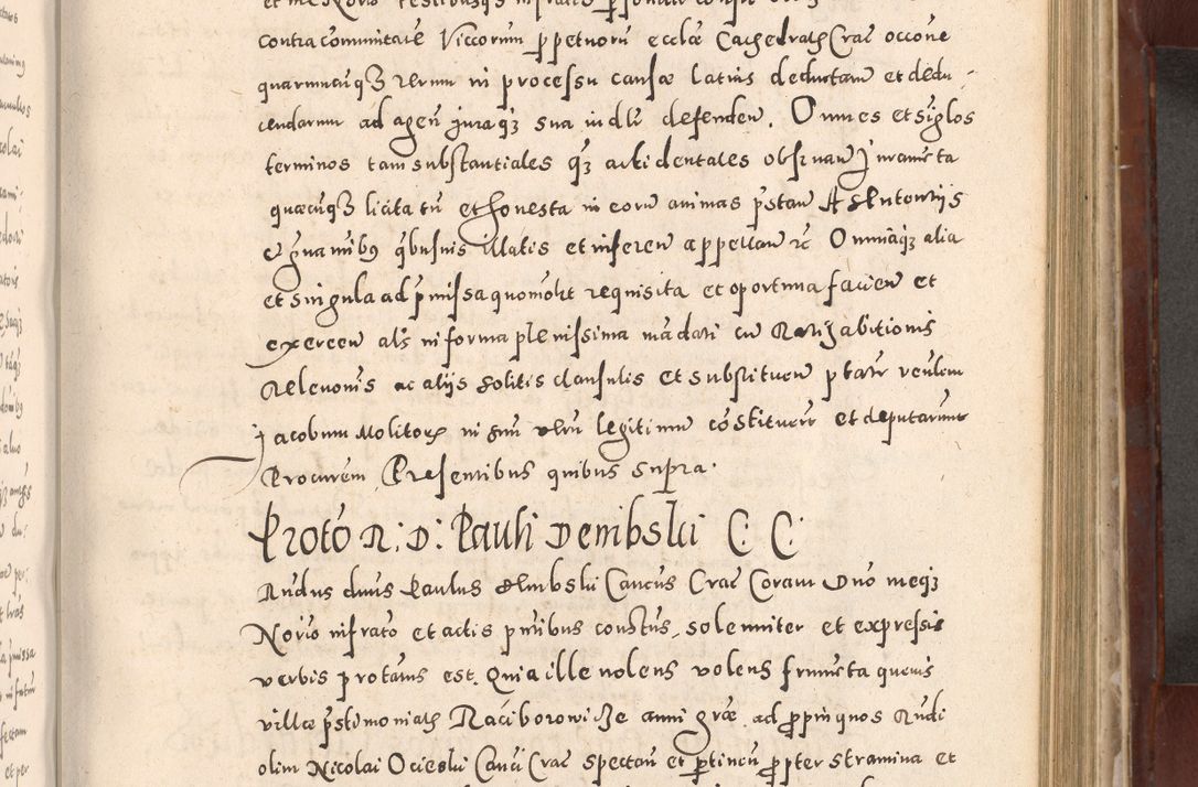 Zdjęcie nr 557 dla obiektu archiwalnego: Acta actorum causarum sententiarum tam diffinitivarum quam interloquutoriarum decretorum obligationum quietationum, constitutionum procuratorum etc. etc. coram Reverendo Domino Stanislao Manieczki Sacratissimi Corporis Christi Cazimiriae Praeposito Viccario in Spiritualibus ac Officiali Generali Cracoviensi ad Annum Domini Millesimum Quingentesimum Octuagesimum Tercium indictione undecima pontificatus Sanctissimi in Christo Patris Domini Nostri Domini Gregorii Divina Providentia Papae Tredecimi Anno ipsius duodecima faeliciter inchoantur 