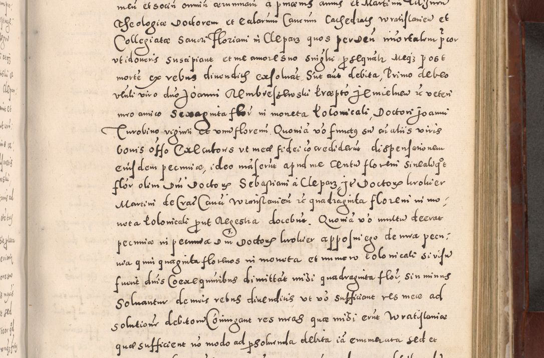 Zdjęcie nr 555 dla obiektu archiwalnego: Acta actorum causarum sententiarum tam diffinitivarum quam interloquutoriarum decretorum obligationum quietationum, constitutionum procuratorum etc. etc. coram Reverendo Domino Stanislao Manieczki Sacratissimi Corporis Christi Cazimiriae Praeposito Viccario in Spiritualibus ac Officiali Generali Cracoviensi ad Annum Domini Millesimum Quingentesimum Octuagesimum Tercium indictione undecima pontificatus Sanctissimi in Christo Patris Domini Nostri Domini Gregorii Divina Providentia Papae Tredecimi Anno ipsius duodecima faeliciter inchoantur 