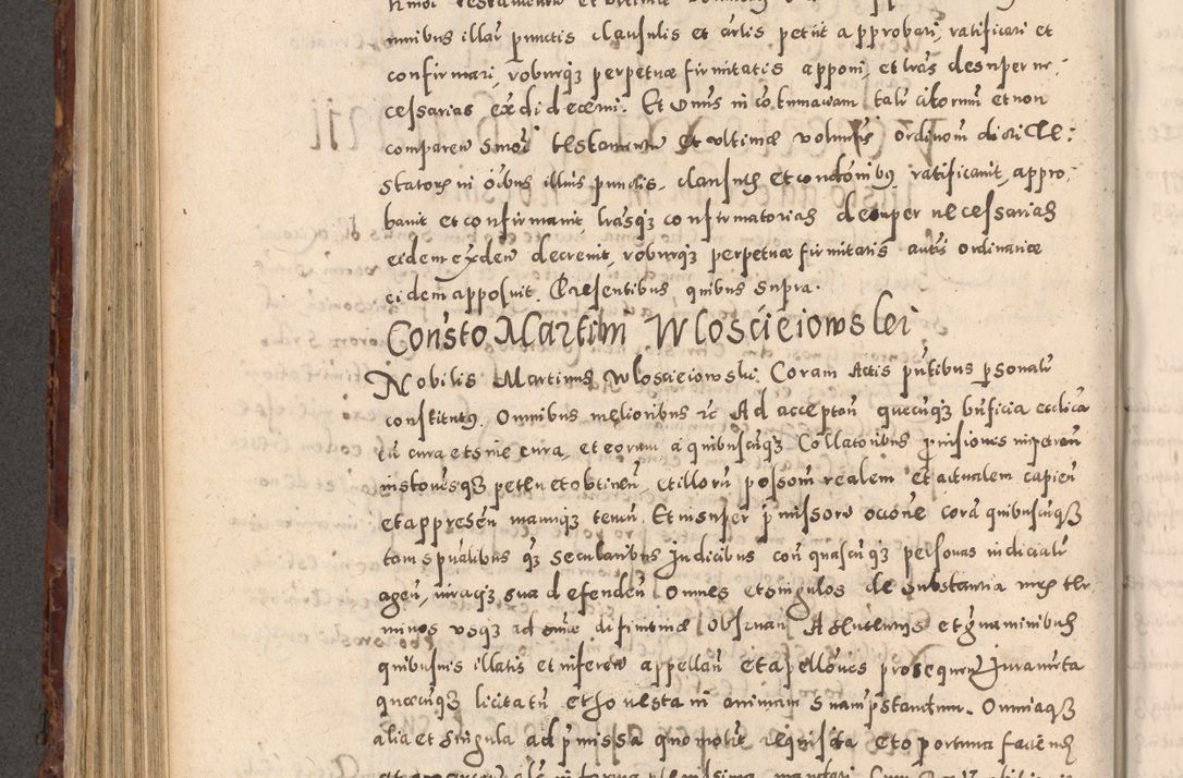 Zdjęcie nr 548 dla obiektu archiwalnego: Acta actorum causarum sententiarum tam diffinitivarum quam interloquutoriarum decretorum obligationum quietationum, constitutionum procuratorum etc. etc. coram Reverendo Domino Stanislao Manieczki Sacratissimi Corporis Christi Cazimiriae Praeposito Viccario in Spiritualibus ac Officiali Generali Cracoviensi ad Annum Domini Millesimum Quingentesimum Octuagesimum Tercium indictione undecima pontificatus Sanctissimi in Christo Patris Domini Nostri Domini Gregorii Divina Providentia Papae Tredecimi Anno ipsius duodecima faeliciter inchoantur 