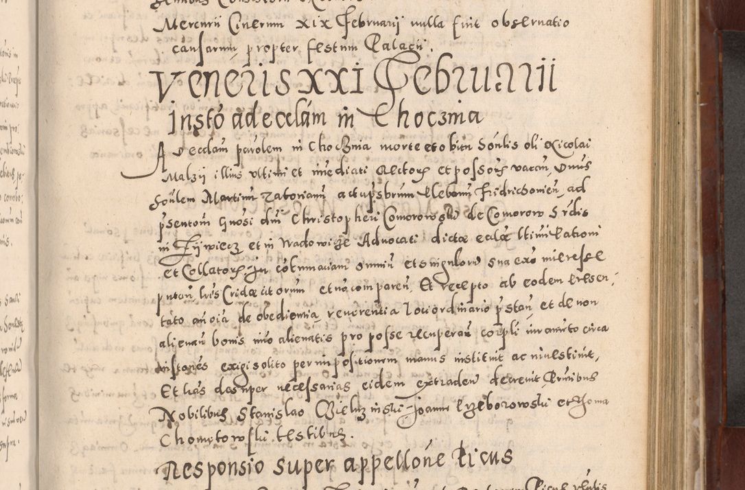 Zdjęcie nr 547 dla obiektu archiwalnego: Acta actorum causarum sententiarum tam diffinitivarum quam interloquutoriarum decretorum obligationum quietationum, constitutionum procuratorum etc. etc. coram Reverendo Domino Stanislao Manieczki Sacratissimi Corporis Christi Cazimiriae Praeposito Viccario in Spiritualibus ac Officiali Generali Cracoviensi ad Annum Domini Millesimum Quingentesimum Octuagesimum Tercium indictione undecima pontificatus Sanctissimi in Christo Patris Domini Nostri Domini Gregorii Divina Providentia Papae Tredecimi Anno ipsius duodecima faeliciter inchoantur 