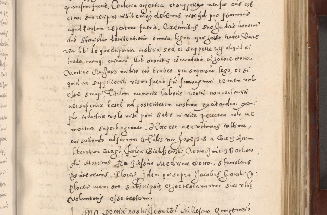 Zdjęcie nr 539 dla obiektu archiwalnego: Acta actorum causarum sententiarum tam diffinitivarum quam interloquutoriarum decretorum obligationum quietationum, constitutionum procuratorum etc. etc. coram Reverendo Domino Stanislao Manieczki Sacratissimi Corporis Christi Cazimiriae Praeposito Viccario in Spiritualibus ac Officiali Generali Cracoviensi ad Annum Domini Millesimum Quingentesimum Octuagesimum Tercium indictione undecima pontificatus Sanctissimi in Christo Patris Domini Nostri Domini Gregorii Divina Providentia Papae Tredecimi Anno ipsius duodecima faeliciter inchoantur 