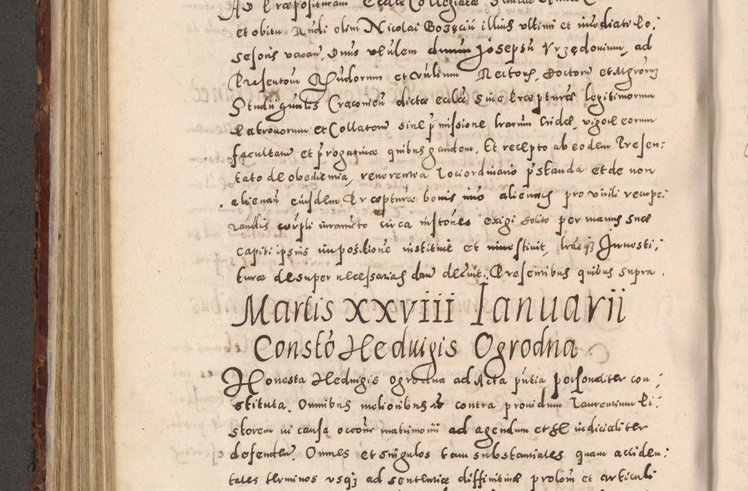 Zdjęcie nr 528 dla obiektu archiwalnego: Acta actorum causarum sententiarum tam diffinitivarum quam interloquutoriarum decretorum obligationum quietationum, constitutionum procuratorum etc. etc. coram Reverendo Domino Stanislao Manieczki Sacratissimi Corporis Christi Cazimiriae Praeposito Viccario in Spiritualibus ac Officiali Generali Cracoviensi ad Annum Domini Millesimum Quingentesimum Octuagesimum Tercium indictione undecima pontificatus Sanctissimi in Christo Patris Domini Nostri Domini Gregorii Divina Providentia Papae Tredecimi Anno ipsius duodecima faeliciter inchoantur 