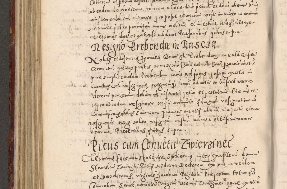 Zdjęcie nr 520 dla obiektu archiwalnego: Acta actorum causarum sententiarum tam diffinitivarum quam interloquutoriarum decretorum obligationum quietationum, constitutionum procuratorum etc. etc. coram Reverendo Domino Stanislao Manieczki Sacratissimi Corporis Christi Cazimiriae Praeposito Viccario in Spiritualibus ac Officiali Generali Cracoviensi ad Annum Domini Millesimum Quingentesimum Octuagesimum Tercium indictione undecima pontificatus Sanctissimi in Christo Patris Domini Nostri Domini Gregorii Divina Providentia Papae Tredecimi Anno ipsius duodecima faeliciter inchoantur 