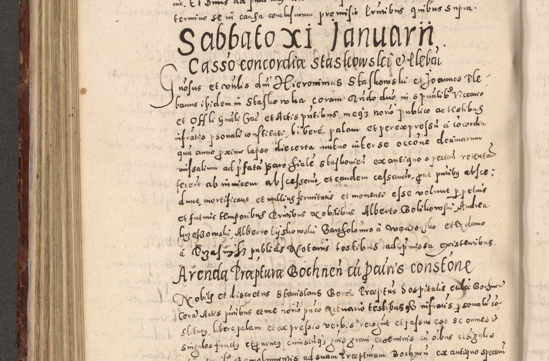 Zdjęcie nr 516 dla obiektu archiwalnego: Acta actorum causarum sententiarum tam diffinitivarum quam interloquutoriarum decretorum obligationum quietationum, constitutionum procuratorum etc. etc. coram Reverendo Domino Stanislao Manieczki Sacratissimi Corporis Christi Cazimiriae Praeposito Viccario in Spiritualibus ac Officiali Generali Cracoviensi ad Annum Domini Millesimum Quingentesimum Octuagesimum Tercium indictione undecima pontificatus Sanctissimi in Christo Patris Domini Nostri Domini Gregorii Divina Providentia Papae Tredecimi Anno ipsius duodecima faeliciter inchoantur 