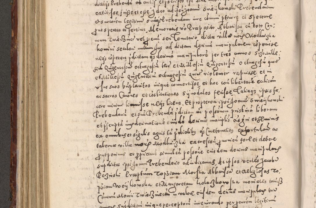Zdjęcie nr 510 dla obiektu archiwalnego: Acta actorum causarum sententiarum tam diffinitivarum quam interloquutoriarum decretorum obligationum quietationum, constitutionum procuratorum etc. etc. coram Reverendo Domino Stanislao Manieczki Sacratissimi Corporis Christi Cazimiriae Praeposito Viccario in Spiritualibus ac Officiali Generali Cracoviensi ad Annum Domini Millesimum Quingentesimum Octuagesimum Tercium indictione undecima pontificatus Sanctissimi in Christo Patris Domini Nostri Domini Gregorii Divina Providentia Papae Tredecimi Anno ipsius duodecima faeliciter inchoantur 