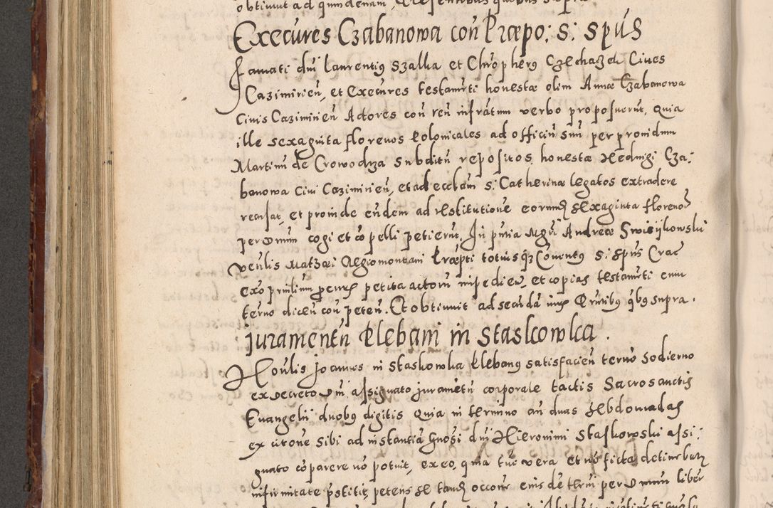 Zdjęcie nr 492 dla obiektu archiwalnego: Acta actorum causarum sententiarum tam diffinitivarum quam interloquutoriarum decretorum obligationum quietationum, constitutionum procuratorum etc. etc. coram Reverendo Domino Stanislao Manieczki Sacratissimi Corporis Christi Cazimiriae Praeposito Viccario in Spiritualibus ac Officiali Generali Cracoviensi ad Annum Domini Millesimum Quingentesimum Octuagesimum Tercium indictione undecima pontificatus Sanctissimi in Christo Patris Domini Nostri Domini Gregorii Divina Providentia Papae Tredecimi Anno ipsius duodecima faeliciter inchoantur 