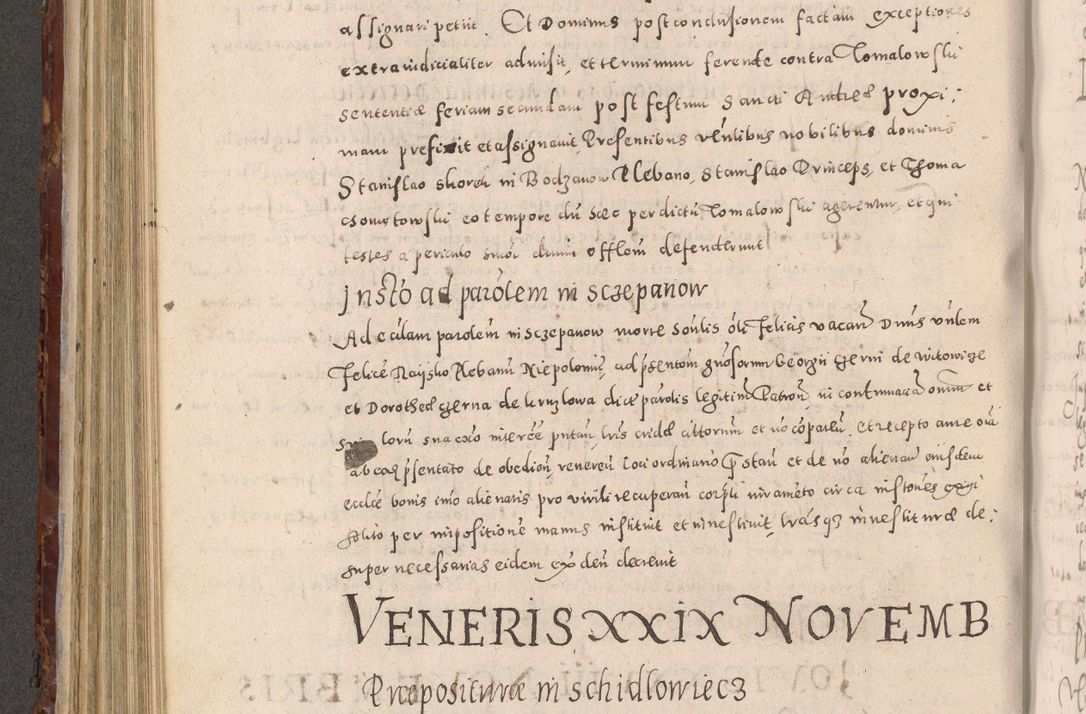 Zdjęcie nr 490 dla obiektu archiwalnego: Acta actorum causarum sententiarum tam diffinitivarum quam interloquutoriarum decretorum obligationum quietationum, constitutionum procuratorum etc. etc. coram Reverendo Domino Stanislao Manieczki Sacratissimi Corporis Christi Cazimiriae Praeposito Viccario in Spiritualibus ac Officiali Generali Cracoviensi ad Annum Domini Millesimum Quingentesimum Octuagesimum Tercium indictione undecima pontificatus Sanctissimi in Christo Patris Domini Nostri Domini Gregorii Divina Providentia Papae Tredecimi Anno ipsius duodecima faeliciter inchoantur 