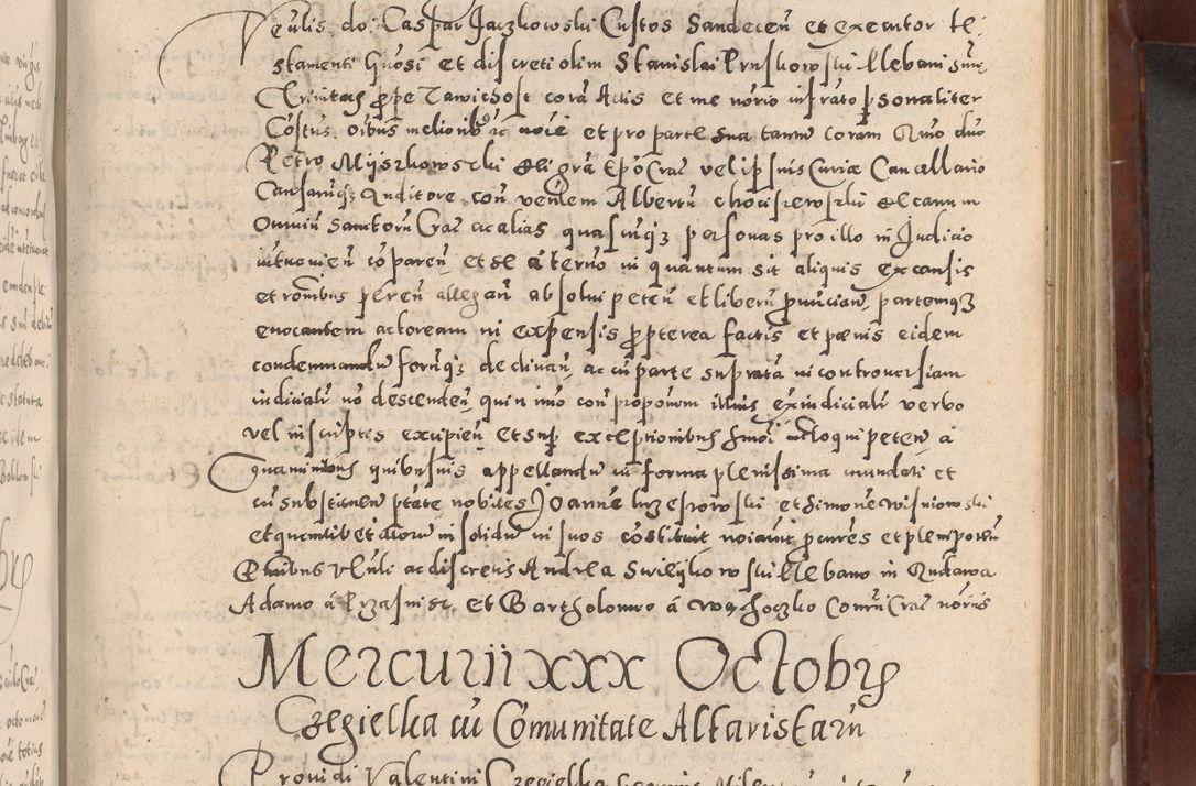Zdjęcie nr 467 dla obiektu archiwalnego: Acta actorum causarum sententiarum tam diffinitivarum quam interloquutoriarum decretorum obligationum quietationum, constitutionum procuratorum etc. etc. coram Reverendo Domino Stanislao Manieczki Sacratissimi Corporis Christi Cazimiriae Praeposito Viccario in Spiritualibus ac Officiali Generali Cracoviensi ad Annum Domini Millesimum Quingentesimum Octuagesimum Tercium indictione undecima pontificatus Sanctissimi in Christo Patris Domini Nostri Domini Gregorii Divina Providentia Papae Tredecimi Anno ipsius duodecima faeliciter inchoantur 