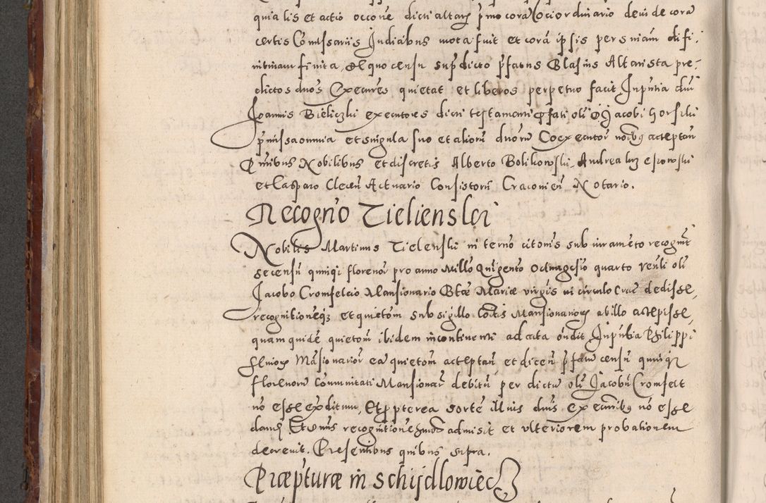 Zdjęcie nr 464 dla obiektu archiwalnego: Acta actorum causarum sententiarum tam diffinitivarum quam interloquutoriarum decretorum obligationum quietationum, constitutionum procuratorum etc. etc. coram Reverendo Domino Stanislao Manieczki Sacratissimi Corporis Christi Cazimiriae Praeposito Viccario in Spiritualibus ac Officiali Generali Cracoviensi ad Annum Domini Millesimum Quingentesimum Octuagesimum Tercium indictione undecima pontificatus Sanctissimi in Christo Patris Domini Nostri Domini Gregorii Divina Providentia Papae Tredecimi Anno ipsius duodecima faeliciter inchoantur 