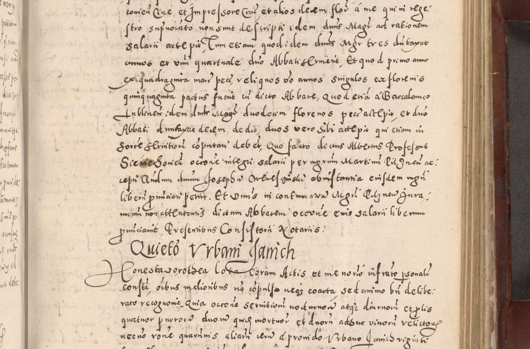 Zdjęcie nr 461 dla obiektu archiwalnego: Acta actorum causarum sententiarum tam diffinitivarum quam interloquutoriarum decretorum obligationum quietationum, constitutionum procuratorum etc. etc. coram Reverendo Domino Stanislao Manieczki Sacratissimi Corporis Christi Cazimiriae Praeposito Viccario in Spiritualibus ac Officiali Generali Cracoviensi ad Annum Domini Millesimum Quingentesimum Octuagesimum Tercium indictione undecima pontificatus Sanctissimi in Christo Patris Domini Nostri Domini Gregorii Divina Providentia Papae Tredecimi Anno ipsius duodecima faeliciter inchoantur 