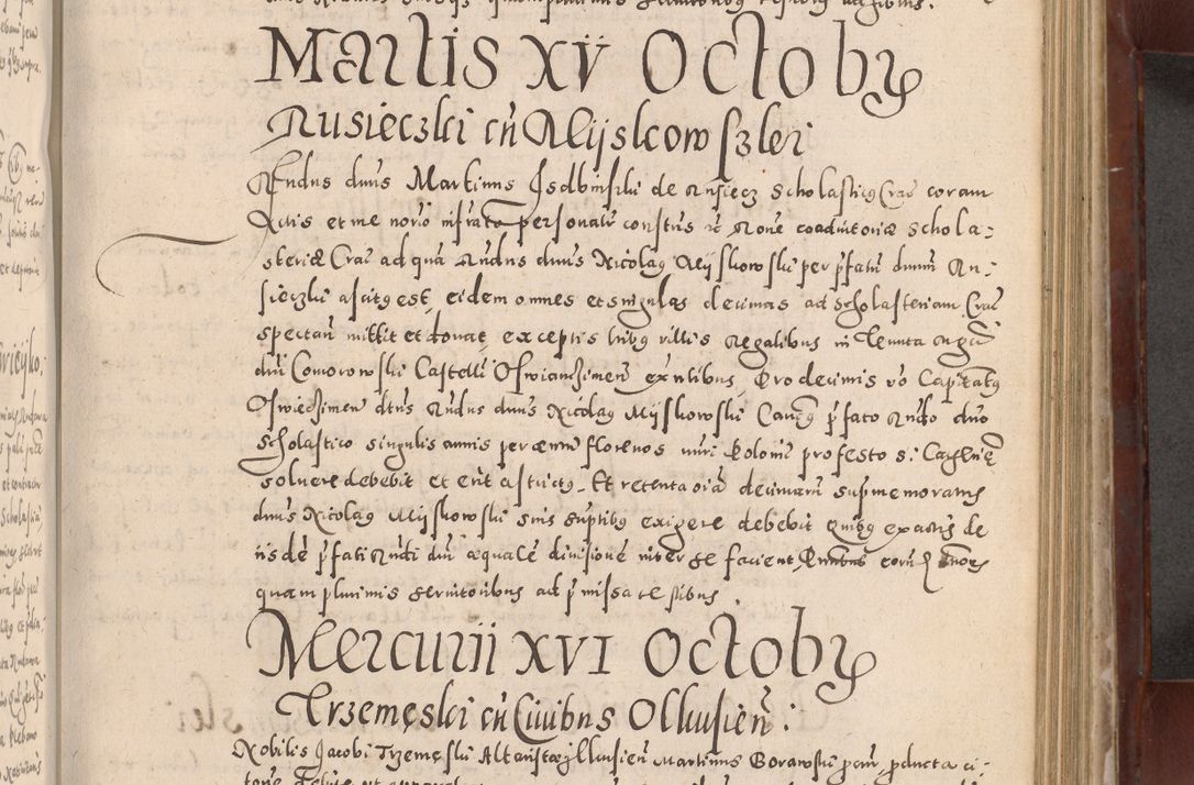 Zdjęcie nr 455 dla obiektu archiwalnego: Acta actorum causarum sententiarum tam diffinitivarum quam interloquutoriarum decretorum obligationum quietationum, constitutionum procuratorum etc. etc. coram Reverendo Domino Stanislao Manieczki Sacratissimi Corporis Christi Cazimiriae Praeposito Viccario in Spiritualibus ac Officiali Generali Cracoviensi ad Annum Domini Millesimum Quingentesimum Octuagesimum Tercium indictione undecima pontificatus Sanctissimi in Christo Patris Domini Nostri Domini Gregorii Divina Providentia Papae Tredecimi Anno ipsius duodecima faeliciter inchoantur 