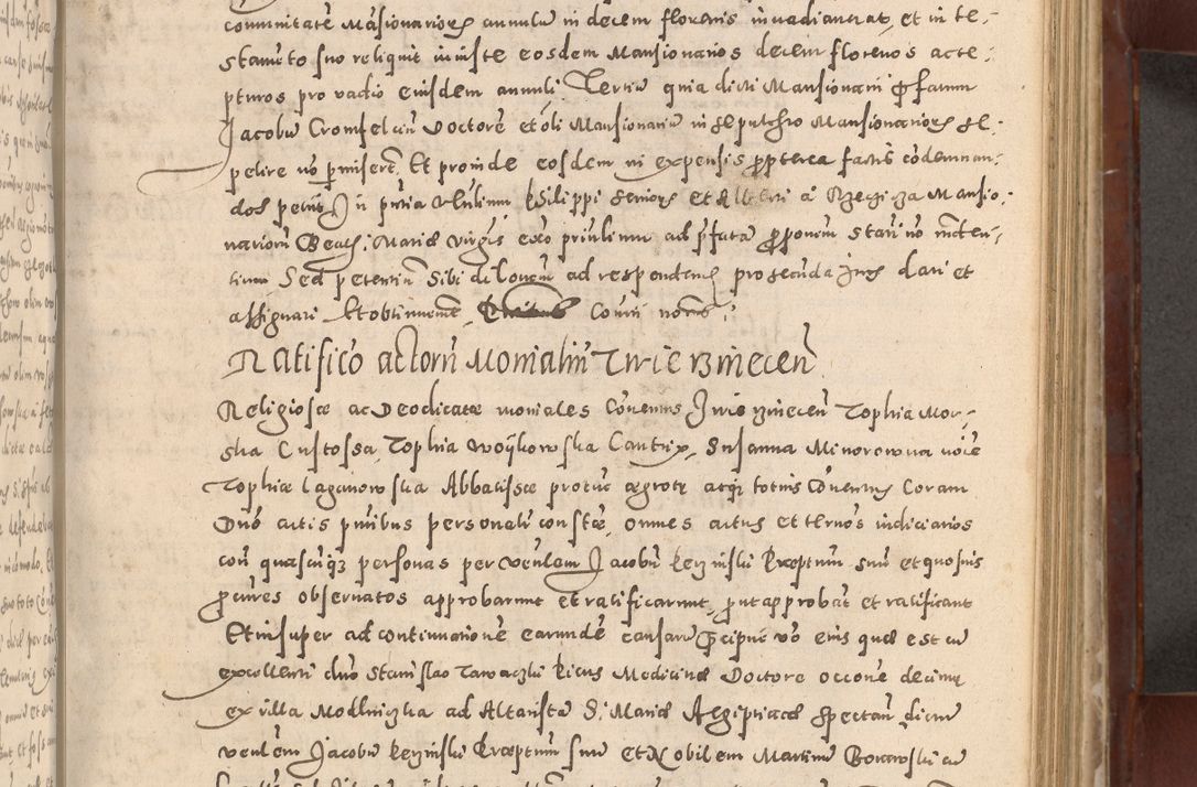 Zdjęcie nr 443 dla obiektu archiwalnego: Acta actorum causarum sententiarum tam diffinitivarum quam interloquutoriarum decretorum obligationum quietationum, constitutionum procuratorum etc. etc. coram Reverendo Domino Stanislao Manieczki Sacratissimi Corporis Christi Cazimiriae Praeposito Viccario in Spiritualibus ac Officiali Generali Cracoviensi ad Annum Domini Millesimum Quingentesimum Octuagesimum Tercium indictione undecima pontificatus Sanctissimi in Christo Patris Domini Nostri Domini Gregorii Divina Providentia Papae Tredecimi Anno ipsius duodecima faeliciter inchoantur 