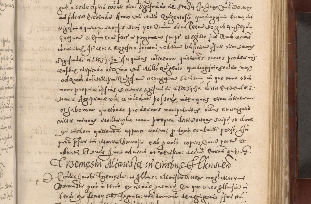 Zdjęcie nr 437 dla obiektu archiwalnego: Acta actorum causarum sententiarum tam diffinitivarum quam interloquutoriarum decretorum obligationum quietationum, constitutionum procuratorum etc. etc. coram Reverendo Domino Stanislao Manieczki Sacratissimi Corporis Christi Cazimiriae Praeposito Viccario in Spiritualibus ac Officiali Generali Cracoviensi ad Annum Domini Millesimum Quingentesimum Octuagesimum Tercium indictione undecima pontificatus Sanctissimi in Christo Patris Domini Nostri Domini Gregorii Divina Providentia Papae Tredecimi Anno ipsius duodecima faeliciter inchoantur 