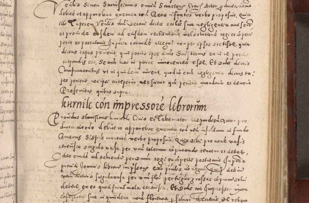 Zdjęcie nr 431 dla obiektu archiwalnego: Acta actorum causarum sententiarum tam diffinitivarum quam interloquutoriarum decretorum obligationum quietationum, constitutionum procuratorum etc. etc. coram Reverendo Domino Stanislao Manieczki Sacratissimi Corporis Christi Cazimiriae Praeposito Viccario in Spiritualibus ac Officiali Generali Cracoviensi ad Annum Domini Millesimum Quingentesimum Octuagesimum Tercium indictione undecima pontificatus Sanctissimi in Christo Patris Domini Nostri Domini Gregorii Divina Providentia Papae Tredecimi Anno ipsius duodecima faeliciter inchoantur 