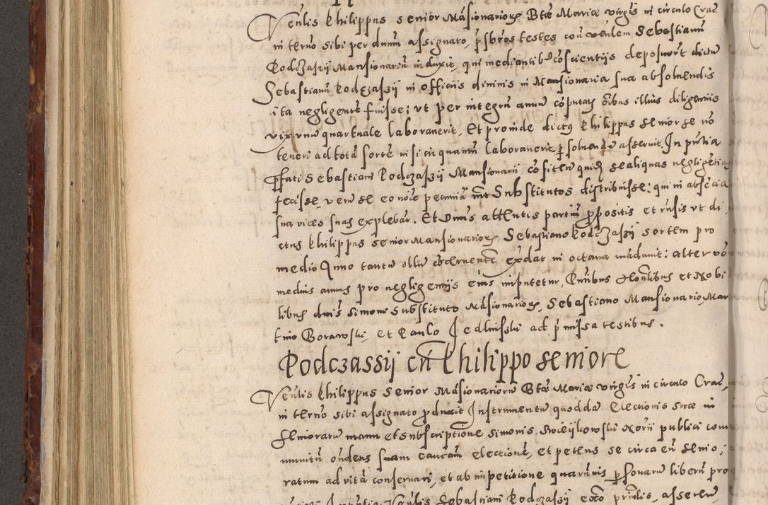 Zdjęcie nr 430 dla obiektu archiwalnego: Acta actorum causarum sententiarum tam diffinitivarum quam interloquutoriarum decretorum obligationum quietationum, constitutionum procuratorum etc. etc. coram Reverendo Domino Stanislao Manieczki Sacratissimi Corporis Christi Cazimiriae Praeposito Viccario in Spiritualibus ac Officiali Generali Cracoviensi ad Annum Domini Millesimum Quingentesimum Octuagesimum Tercium indictione undecima pontificatus Sanctissimi in Christo Patris Domini Nostri Domini Gregorii Divina Providentia Papae Tredecimi Anno ipsius duodecima faeliciter inchoantur 