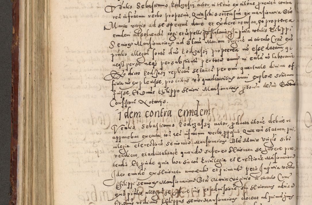 Zdjęcie nr 428 dla obiektu archiwalnego: Acta actorum causarum sententiarum tam diffinitivarum quam interloquutoriarum decretorum obligationum quietationum, constitutionum procuratorum etc. etc. coram Reverendo Domino Stanislao Manieczki Sacratissimi Corporis Christi Cazimiriae Praeposito Viccario in Spiritualibus ac Officiali Generali Cracoviensi ad Annum Domini Millesimum Quingentesimum Octuagesimum Tercium indictione undecima pontificatus Sanctissimi in Christo Patris Domini Nostri Domini Gregorii Divina Providentia Papae Tredecimi Anno ipsius duodecima faeliciter inchoantur 