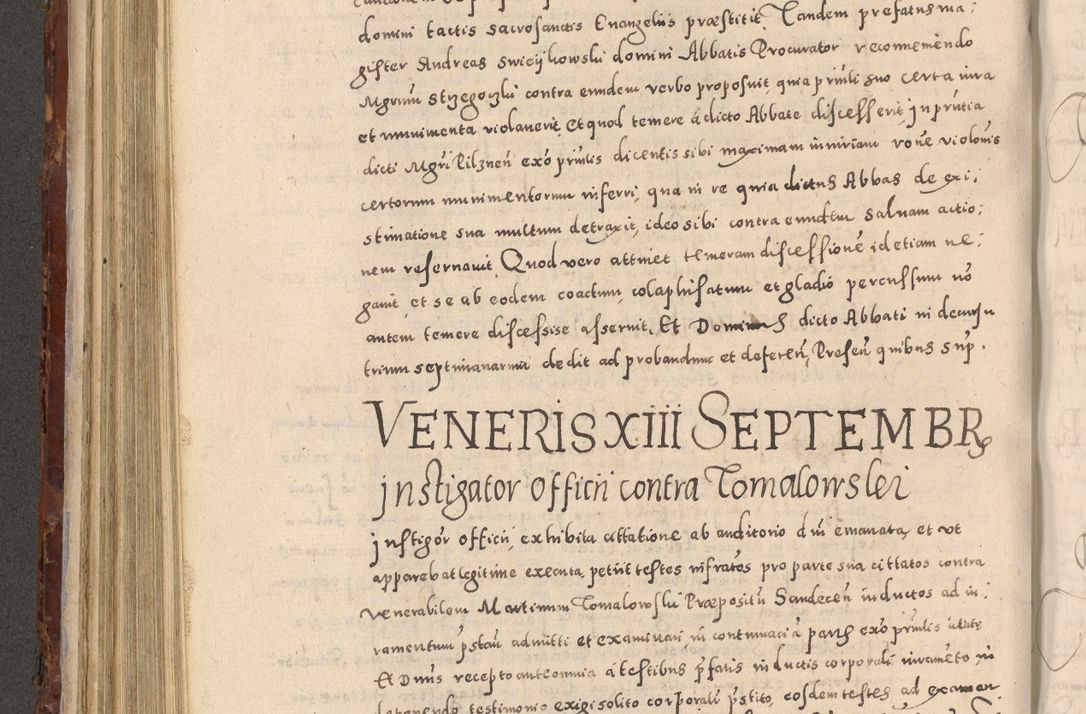 Zdjęcie nr 424 dla obiektu archiwalnego: Acta actorum causarum sententiarum tam diffinitivarum quam interloquutoriarum decretorum obligationum quietationum, constitutionum procuratorum etc. etc. coram Reverendo Domino Stanislao Manieczki Sacratissimi Corporis Christi Cazimiriae Praeposito Viccario in Spiritualibus ac Officiali Generali Cracoviensi ad Annum Domini Millesimum Quingentesimum Octuagesimum Tercium indictione undecima pontificatus Sanctissimi in Christo Patris Domini Nostri Domini Gregorii Divina Providentia Papae Tredecimi Anno ipsius duodecima faeliciter inchoantur 