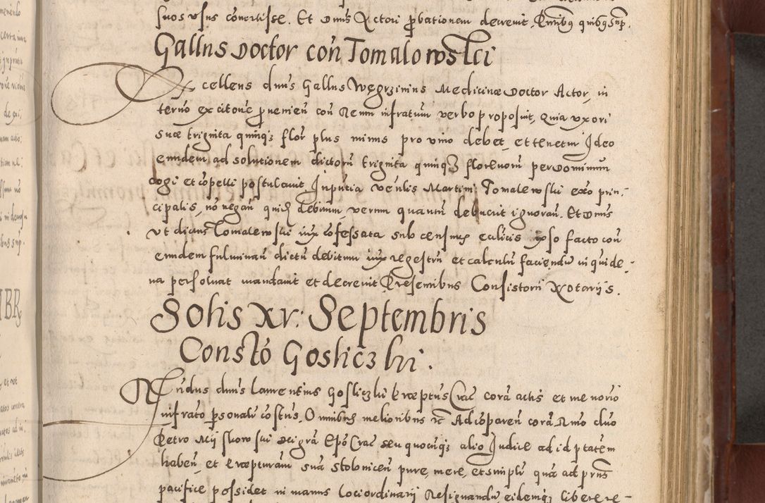 Zdjęcie nr 425 dla obiektu archiwalnego: Acta actorum causarum sententiarum tam diffinitivarum quam interloquutoriarum decretorum obligationum quietationum, constitutionum procuratorum etc. etc. coram Reverendo Domino Stanislao Manieczki Sacratissimi Corporis Christi Cazimiriae Praeposito Viccario in Spiritualibus ac Officiali Generali Cracoviensi ad Annum Domini Millesimum Quingentesimum Octuagesimum Tercium indictione undecima pontificatus Sanctissimi in Christo Patris Domini Nostri Domini Gregorii Divina Providentia Papae Tredecimi Anno ipsius duodecima faeliciter inchoantur 