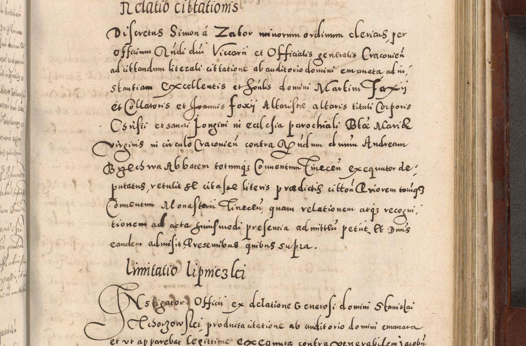 Zdjęcie nr 803 dla obiektu archiwalnego: Acta actorum causarum sententiarum tam diffinitivarum quam interloquutoriarum decretorum obligationum quietationum, constitutionum procuratorum etc. etc. coram Reverendo Domino Stanislao Manieczki Sacratissimi Corporis Christi Cazimiriae Praeposito Viccario in Spiritualibus ac Officiali Generali Cracoviensi ad Annum Domini Millesimum Quingentesimum Octuagesimum Tercium indictione undecima pontificatus Sanctissimi in Christo Patris Domini Nostri Domini Gregorii Divina Providentia Papae Tredecimi Anno ipsius duodecima faeliciter inchoantur 