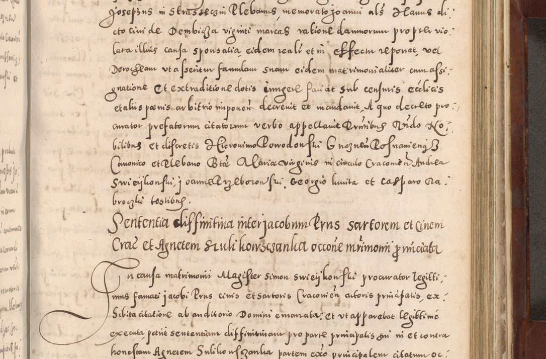 Zdjęcie nr 797 dla obiektu archiwalnego: Acta actorum causarum sententiarum tam diffinitivarum quam interloquutoriarum decretorum obligationum quietationum, constitutionum procuratorum etc. etc. coram Reverendo Domino Stanislao Manieczki Sacratissimi Corporis Christi Cazimiriae Praeposito Viccario in Spiritualibus ac Officiali Generali Cracoviensi ad Annum Domini Millesimum Quingentesimum Octuagesimum Tercium indictione undecima pontificatus Sanctissimi in Christo Patris Domini Nostri Domini Gregorii Divina Providentia Papae Tredecimi Anno ipsius duodecima faeliciter inchoantur 