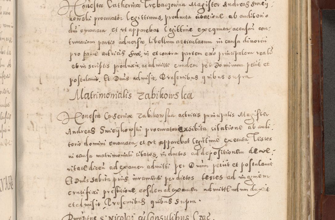 Zdjęcie nr 787 dla obiektu archiwalnego: Acta actorum causarum sententiarum tam diffinitivarum quam interloquutoriarum decretorum obligationum quietationum, constitutionum procuratorum etc. etc. coram Reverendo Domino Stanislao Manieczki Sacratissimi Corporis Christi Cazimiriae Praeposito Viccario in Spiritualibus ac Officiali Generali Cracoviensi ad Annum Domini Millesimum Quingentesimum Octuagesimum Tercium indictione undecima pontificatus Sanctissimi in Christo Patris Domini Nostri Domini Gregorii Divina Providentia Papae Tredecimi Anno ipsius duodecima faeliciter inchoantur 