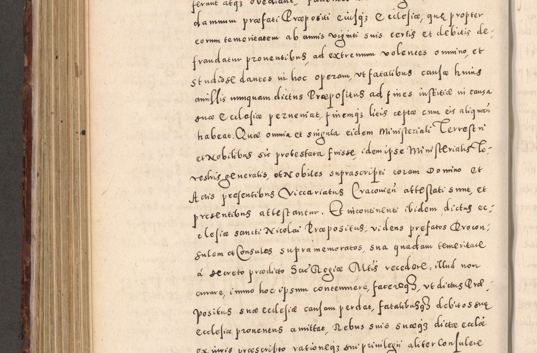 Zdjęcie nr 754 dla obiektu archiwalnego: Acta actorum causarum sententiarum tam diffinitivarum quam interloquutoriarum decretorum obligationum quietationum, constitutionum procuratorum etc. etc. coram Reverendo Domino Stanislao Manieczki Sacratissimi Corporis Christi Cazimiriae Praeposito Viccario in Spiritualibus ac Officiali Generali Cracoviensi ad Annum Domini Millesimum Quingentesimum Octuagesimum Tercium indictione undecima pontificatus Sanctissimi in Christo Patris Domini Nostri Domini Gregorii Divina Providentia Papae Tredecimi Anno ipsius duodecima faeliciter inchoantur 
