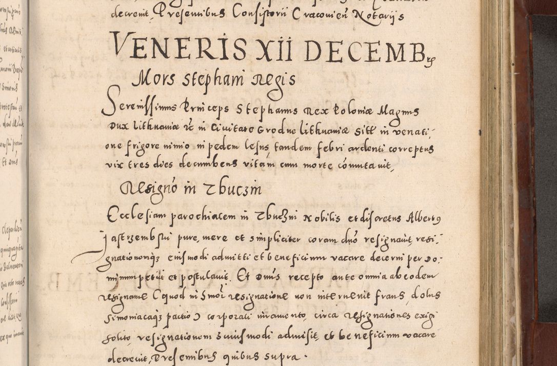Zdjęcie nr 743 dla obiektu archiwalnego: Acta actorum causarum sententiarum tam diffinitivarum quam interloquutoriarum decretorum obligationum quietationum, constitutionum procuratorum etc. etc. coram Reverendo Domino Stanislao Manieczki Sacratissimi Corporis Christi Cazimiriae Praeposito Viccario in Spiritualibus ac Officiali Generali Cracoviensi ad Annum Domini Millesimum Quingentesimum Octuagesimum Tercium indictione undecima pontificatus Sanctissimi in Christo Patris Domini Nostri Domini Gregorii Divina Providentia Papae Tredecimi Anno ipsius duodecima faeliciter inchoantur 