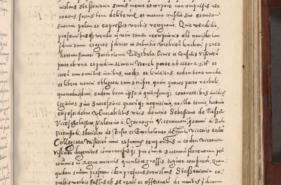 Zdjęcie nr 727 dla obiektu archiwalnego: Acta actorum causarum sententiarum tam diffinitivarum quam interloquutoriarum decretorum obligationum quietationum, constitutionum procuratorum etc. etc. coram Reverendo Domino Stanislao Manieczki Sacratissimi Corporis Christi Cazimiriae Praeposito Viccario in Spiritualibus ac Officiali Generali Cracoviensi ad Annum Domini Millesimum Quingentesimum Octuagesimum Tercium indictione undecima pontificatus Sanctissimi in Christo Patris Domini Nostri Domini Gregorii Divina Providentia Papae Tredecimi Anno ipsius duodecima faeliciter inchoantur 